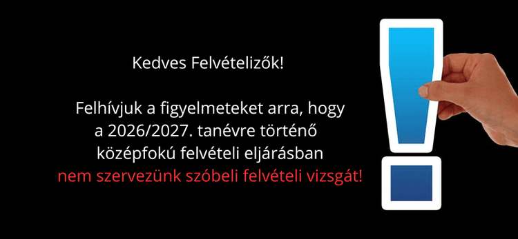 Felvételi eljárás rendje